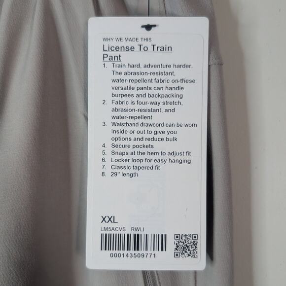 Lululemon Men's License to Train Jogger Regular Inseam in Raw Linen, Size XXL - Picture 7 of 10